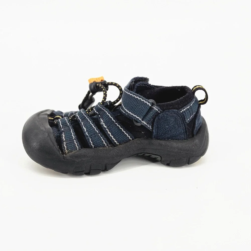 Keen Newport H2 Waterproof Sandals Kids Size 5 Navy Blue Black Yellow Outdoor